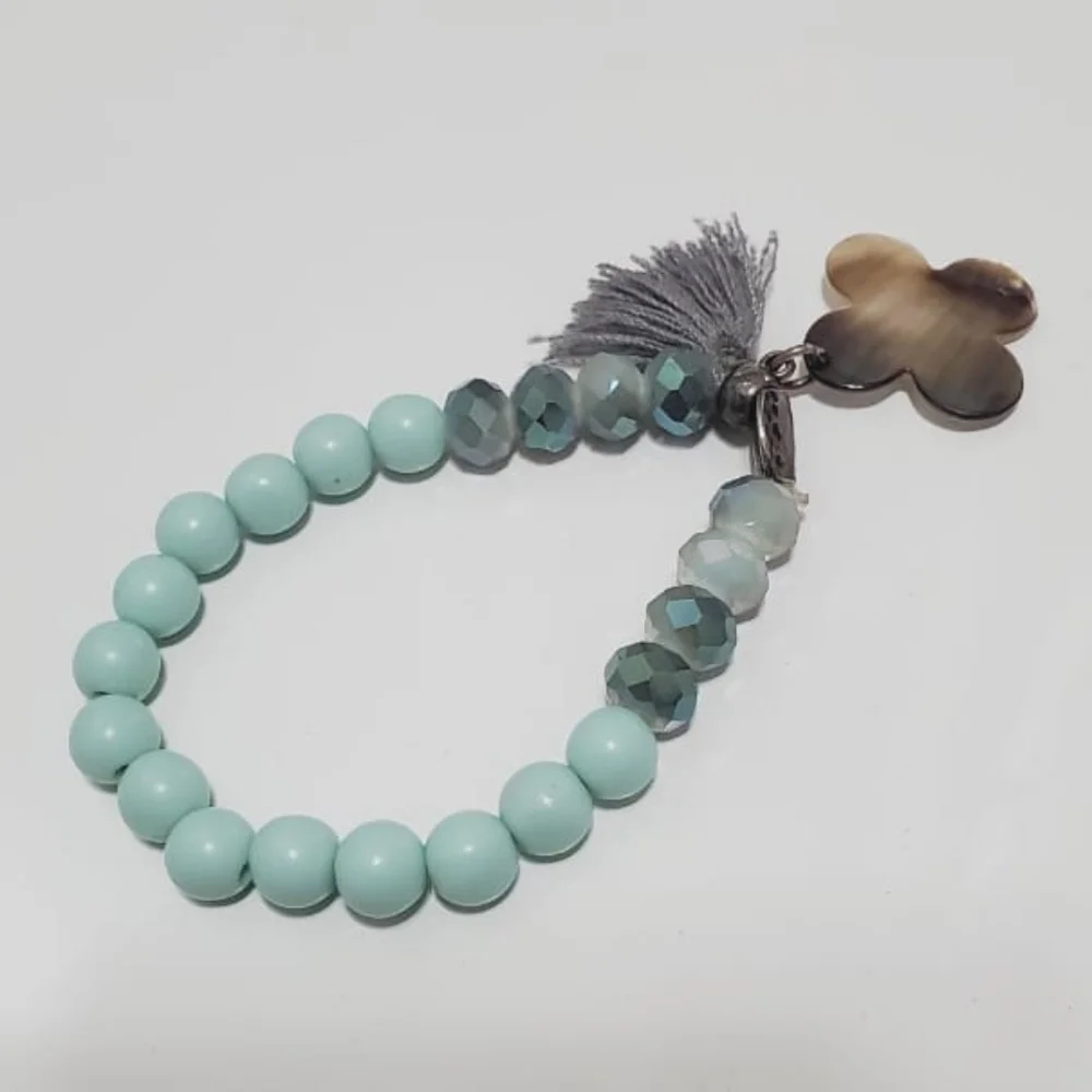 Turquoise Pearl Bead Bracelet🌴